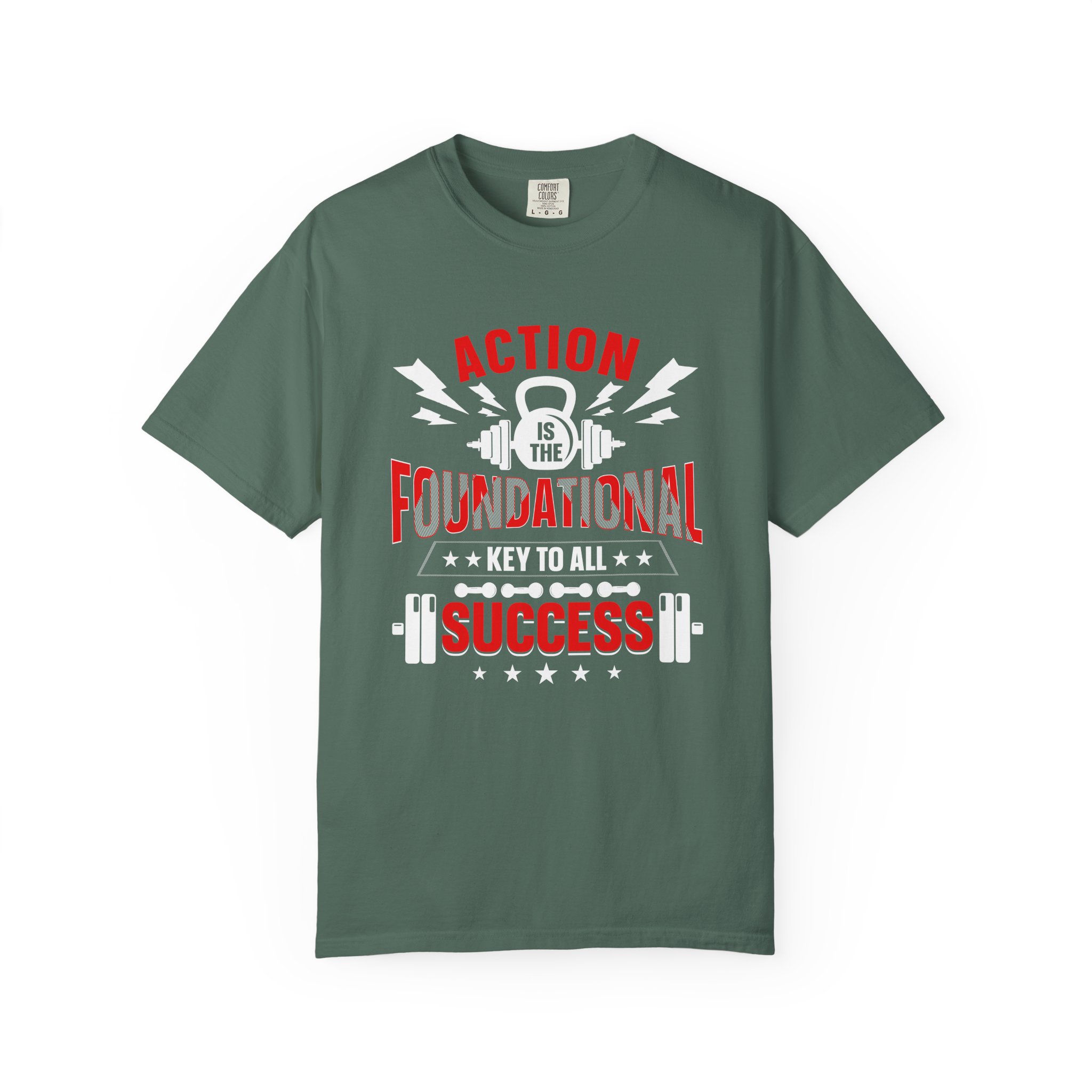 Action Is the Foundational Key to All Success T-Shirt – Motivational Fitness Graphic Tee for Discipline, Drive & Achievement. - Image 9