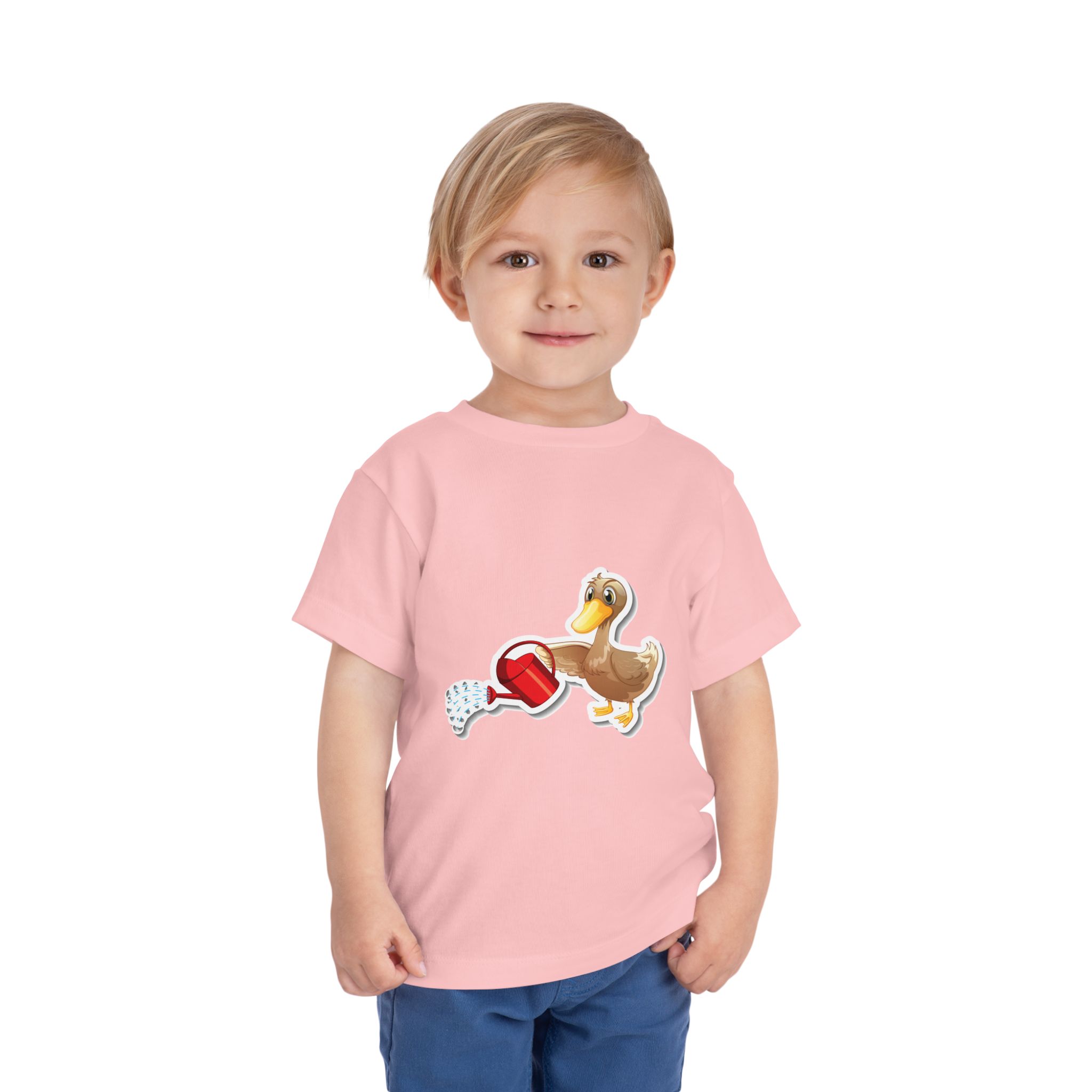 Cute Duck with Watering Can Toddler T-Shirt – Adorable Garden Animal Graphic Tee for Kids, Boys & Girls. - Image 23