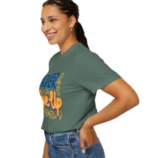Inspirational quotes t shirt Motivational Wear - Never Give Up T-Shirt - Image 13