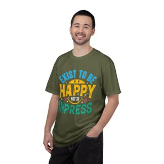 Good vibes t-shirt for Self-Love & Authentic Living - Exist to Be Happy Not to Impress Unisex Tee - Image 10