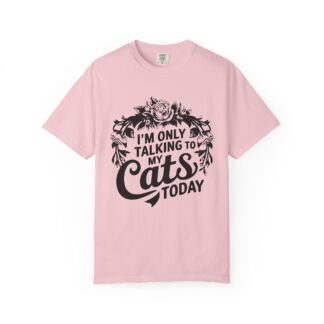 b2 - 5.5 - I’m Only Talking to My Cats Today T-Shirt – Funny Cat Lover Graphic Tee for Introvert Vibes & Cozy Pet Lover Style.