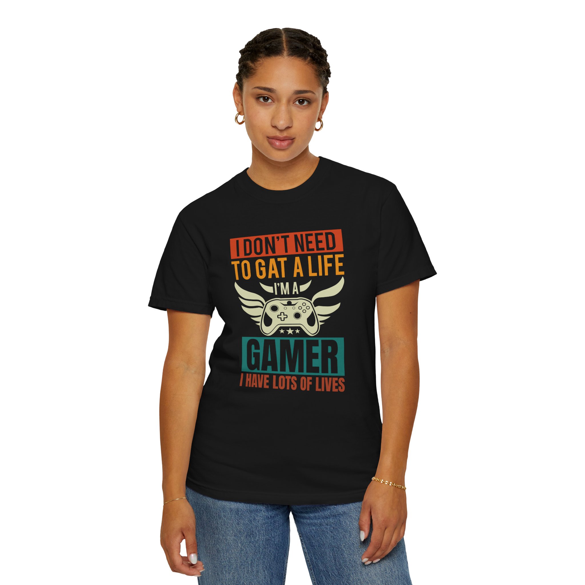 b2 - 3.19 - I Don’t Need to Get a Life, I Have Lots of Lives T-Shirt – Funny Retro Gamer Controller Graphic Tee for Humor & Classic Gaming Vibes. - Image 36