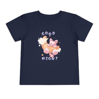 Good Night Sleeping Kitten Toddler T-Shirt – Cute Cat Graphic Tee for Kids & Toddlers.