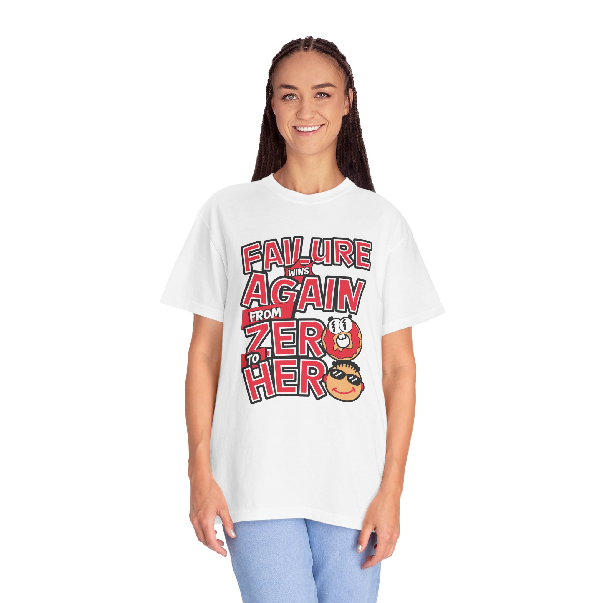 b2 - 2.3 - From Failure Again to Hero T-Shirt – Motivational Graphic Tee for Growth, Resilience & Success Mindset. - Image 3