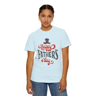 Happy Father’s Day Top Hat Typography T-Shirt – Cute Love Graphic Tee for Dads, Perfect Gift Giving & Celebration Wear. - Image 4