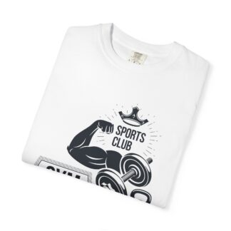 Gym Sports Club Workout T-Shirt – Dumbbells & Kettlebell Graphic Tee for Strength Training & Active Fitness Style. - Image 15