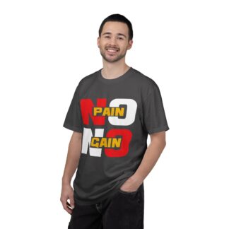 Stylish Motivational Quote T-shirt - No Pain No Gain Graphic Unisex Tee - Image 26