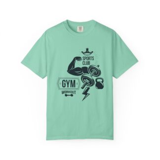 Gym Sports Club Workout T-Shirt – Dumbbells & Kettlebell Graphic Tee for Strength Training & Active Fitness Style. - Image 25