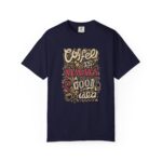 Cute coffee tee shirt featuring a coffee design