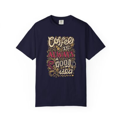 Cute coffee tee shirt featuring a coffee design