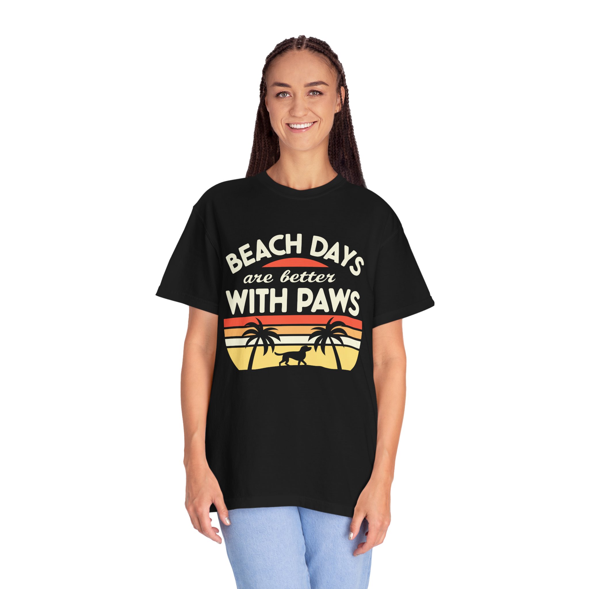C - 13.1 - Beach Days Are Better with Paws Unisex T-Shirt | Pet Lover Gift, Summer Tee, Casual Wear, Beachwear, Dog Lover Apparel. - Image 3