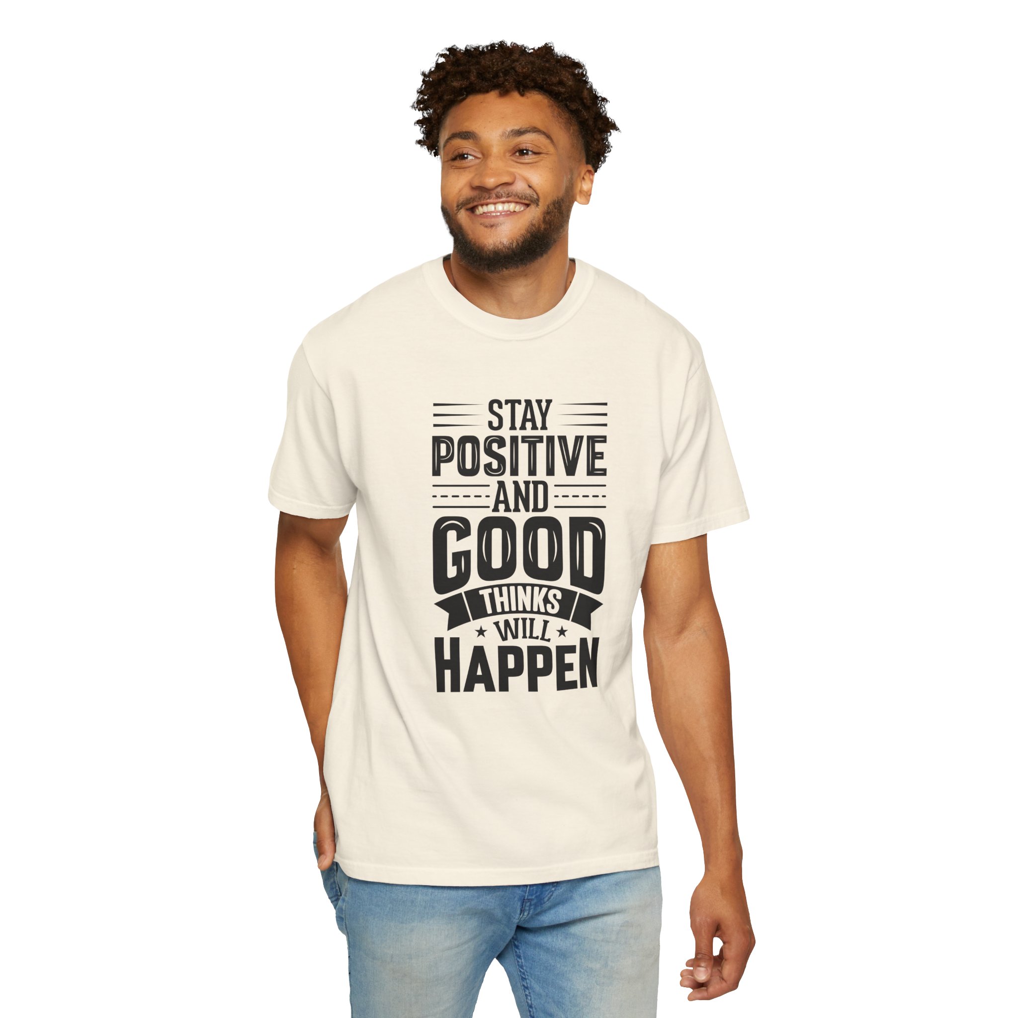 Stay Positive and Good Things Will Happen T-Shirt – Inspirational Motivational Quote Graphic Tee for Positive Mindset & Self Motivation. - Image 22