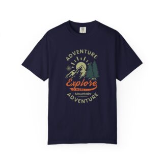 C - 12.3 - Adventure Explore Unisex Garment-Dyed T-Shirt - Perfect for Outdoor Lovers, Gift for Hikers, Travel Shirt, Summer Casual Wear.