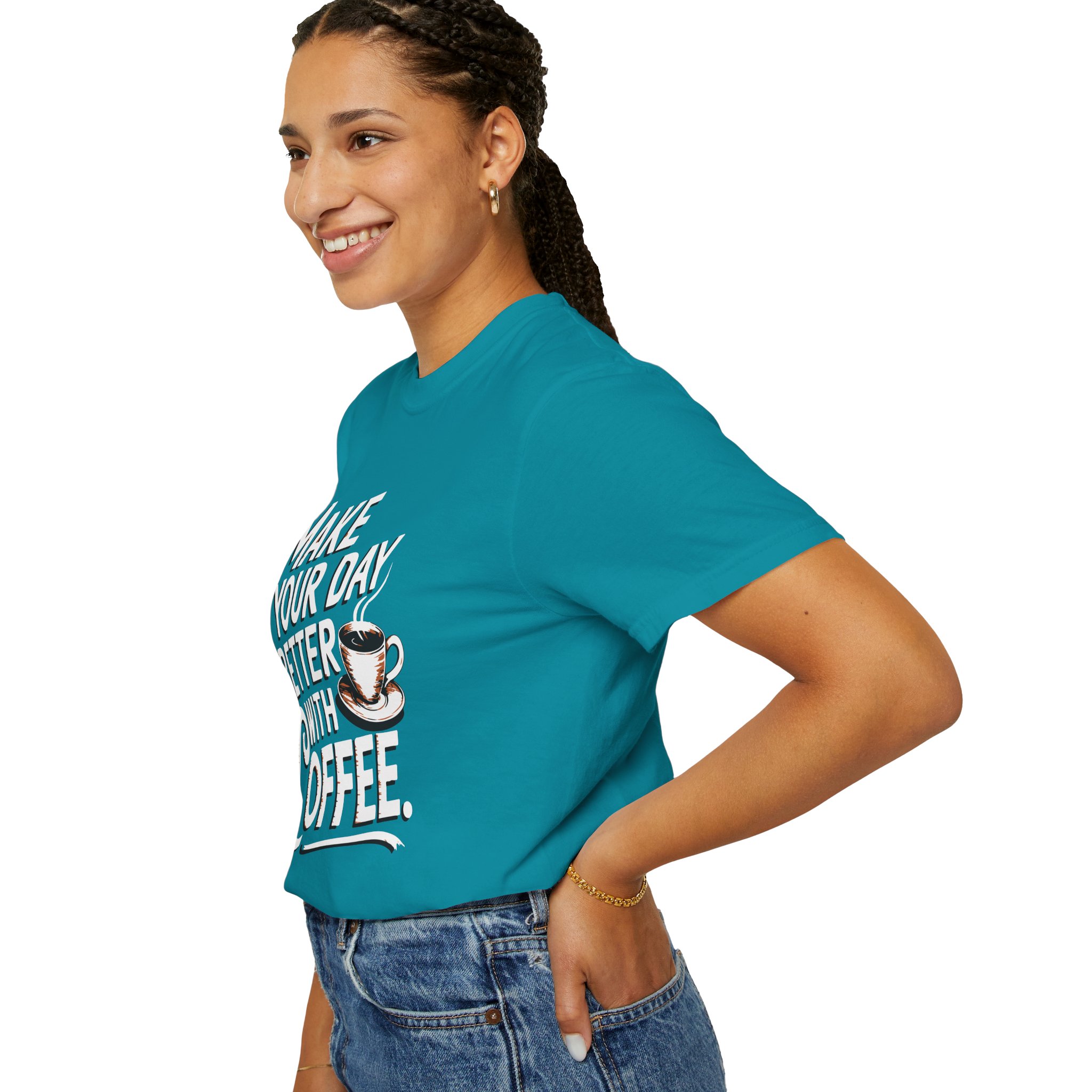 b2 - 1.14 - Make Your Day Better With Coffee T-Shirt – Positive Coffee Lover Graphic Tee for Daily Motivation & Good Vibes. - Image 21