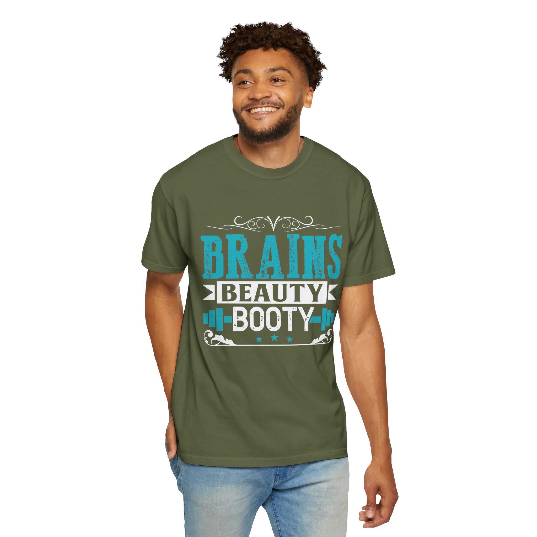 b2 - 6.12 - Brains Beauty Booty T-Shirt – Motivational Fitness Graphic Tee for Confidence, Strength & Empowered Style. - Image 22