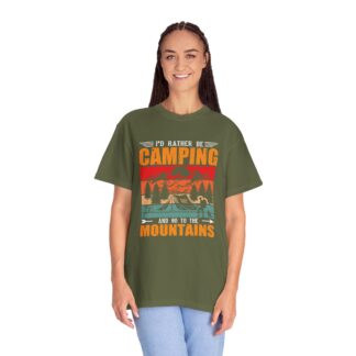 “I’d Rather Be Camping and Go to the Mountains” T-Shirt – Retro Outdoor Graphic Tee for Nature Lovers, Fun Adventure Wear & Perfect Gift Giving. - Image 11
