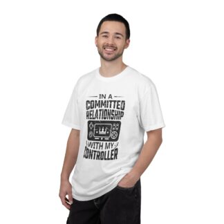 Funny gamer Tshirt for Console Players - Committed to My Controller Unisex Tee - Image 10