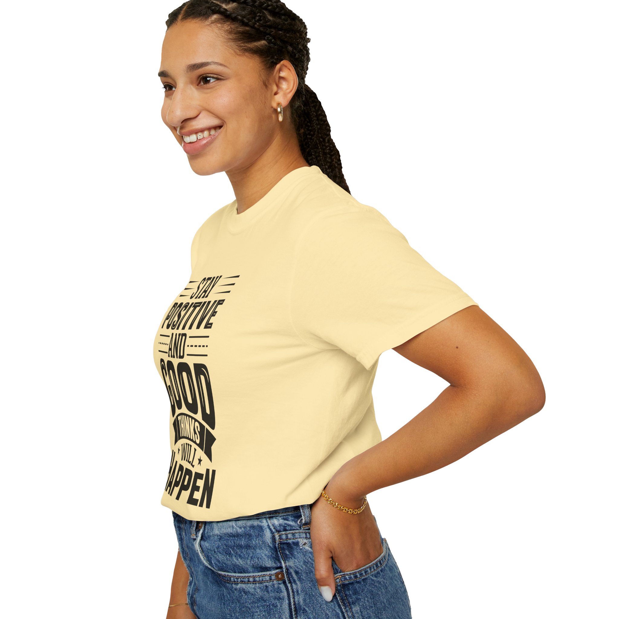 Stay Positive and Good Things Will Happen T-Shirt – Inspirational Motivational Quote Graphic Tee for Positive Mindset & Self Motivation. - Image 29