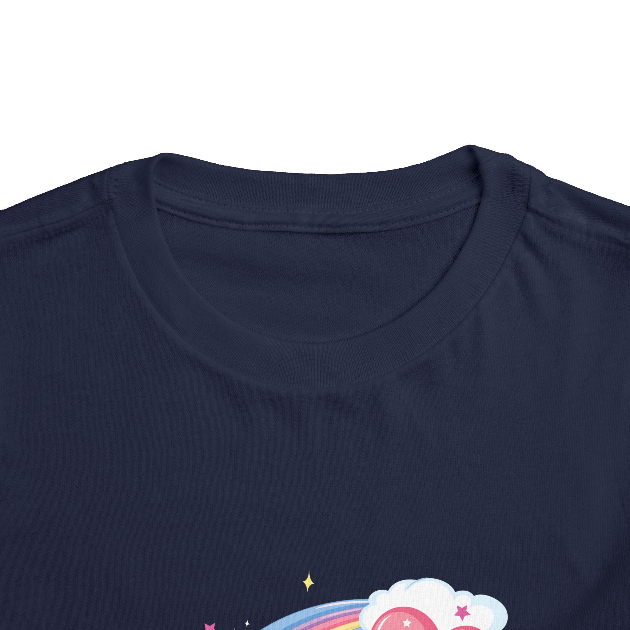 Cute Pink Bunny Rainbow Toddler T-Shirt – Adorable Rainbow Graphic Tee for Kids, Boys & Girls. - Image 4
