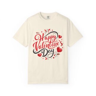 Happy Valentine’s Day Heart Design T-Shirt – Romantic Valentine Graphic Tee for Couples, Love Gift & Festive Wear. - Image 9