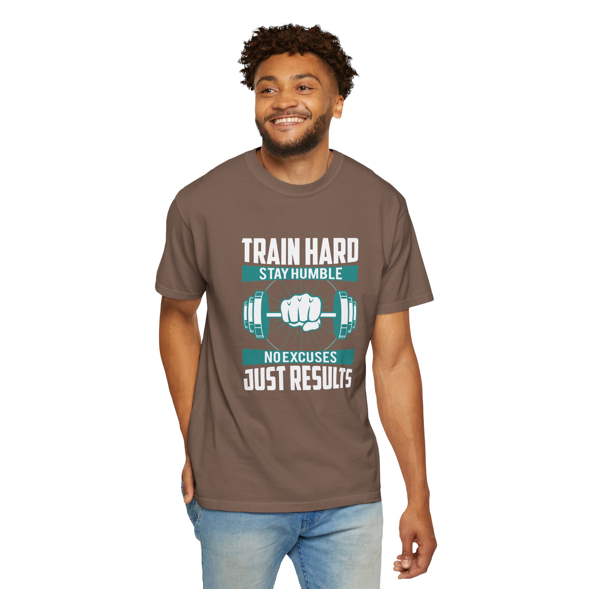 Gym Motivation T-Shirt - Train Hard Stay Humble Design, Fitness Apparel, Athleisure Wear, Workout Gear, Gift for Gym Lovers. - Image 14