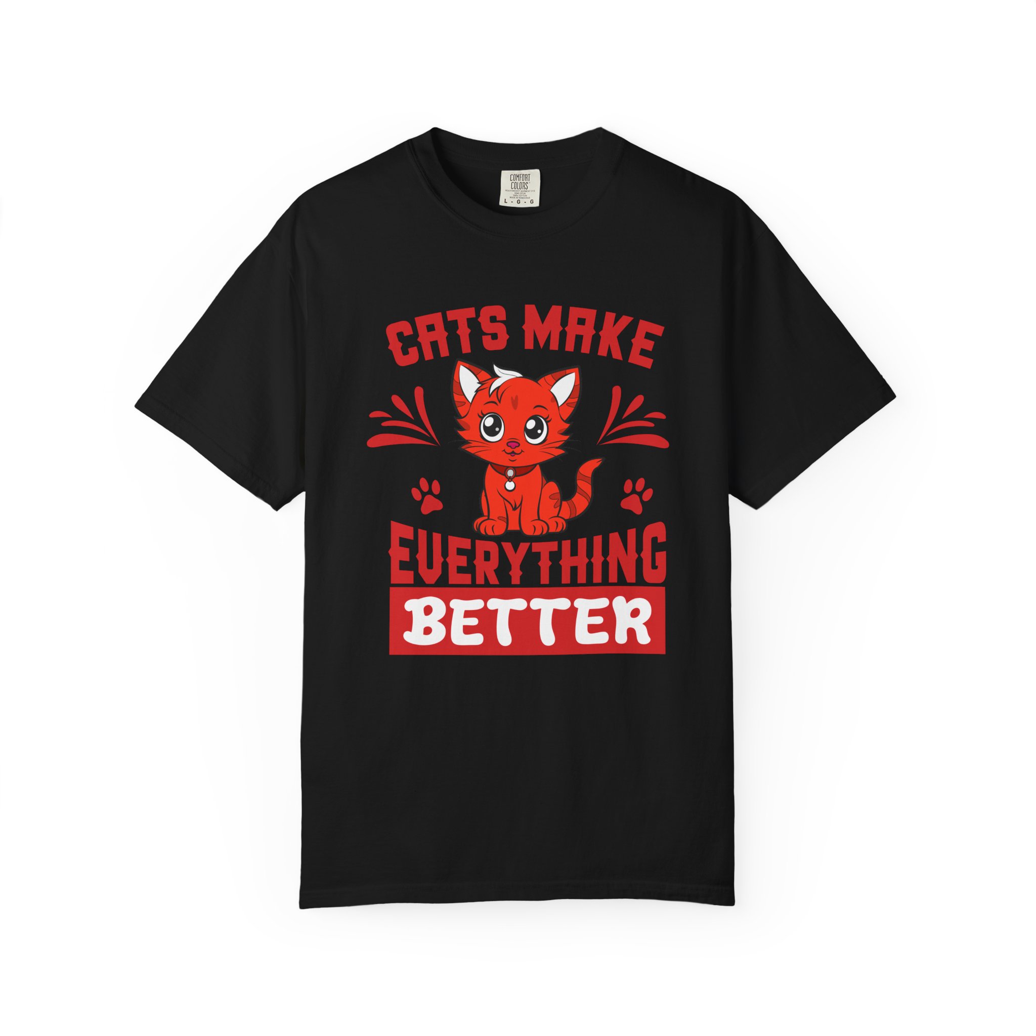 Cats Make Everything Better T-Shirt — Cute Red Kitten Graphic Tee for Cat Lovers, - Image 41