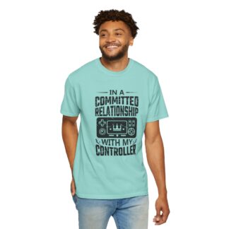 Funny gamer Tshirt for Console Players - Committed to My Controller Unisex Tee - Image 38