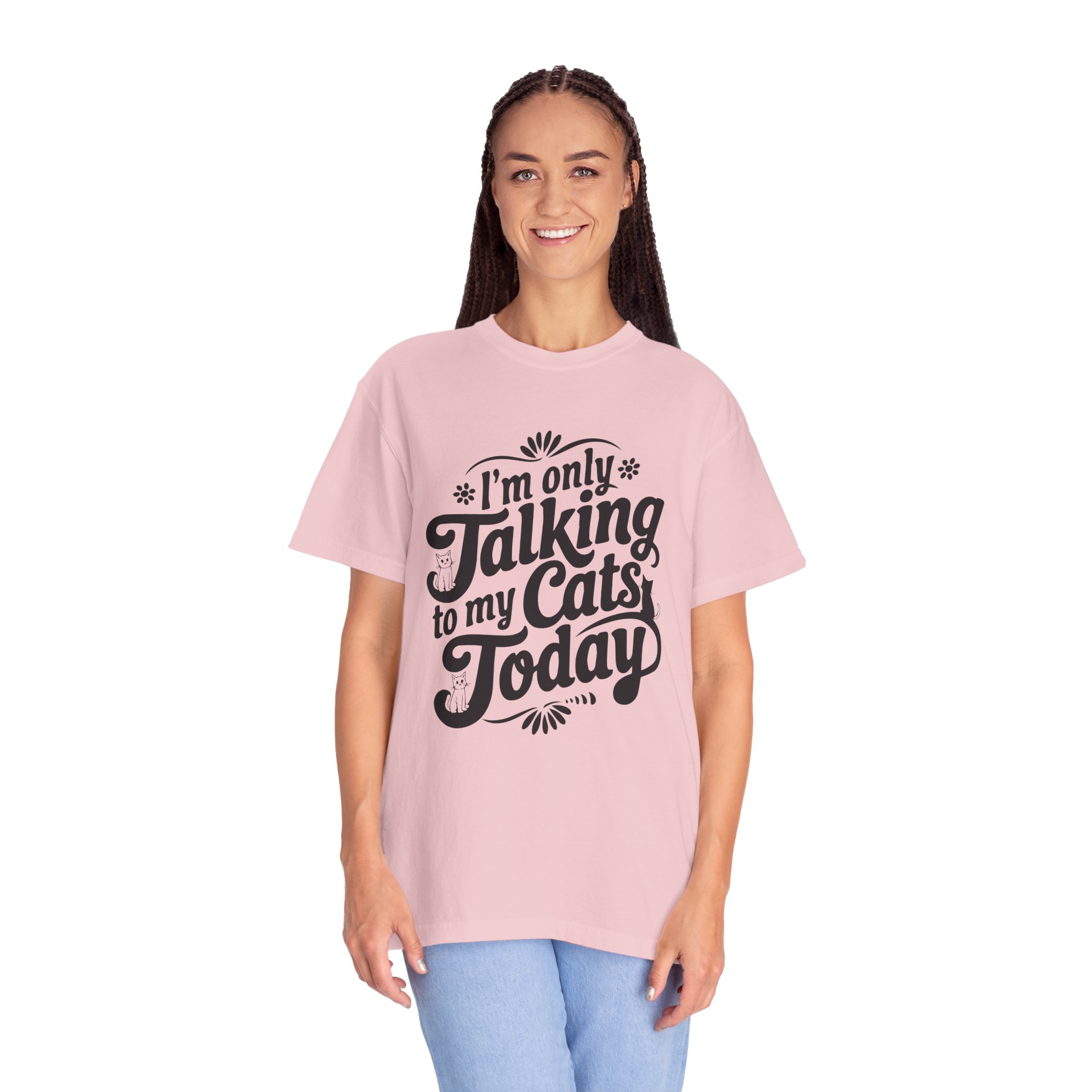 b2 - 5.8 - Talking to My Cats Today T-Shirt – Funny Cat Lover Graphic Tee for Introvert Humor & Cozy Pet Lover Vibes. - Image 51