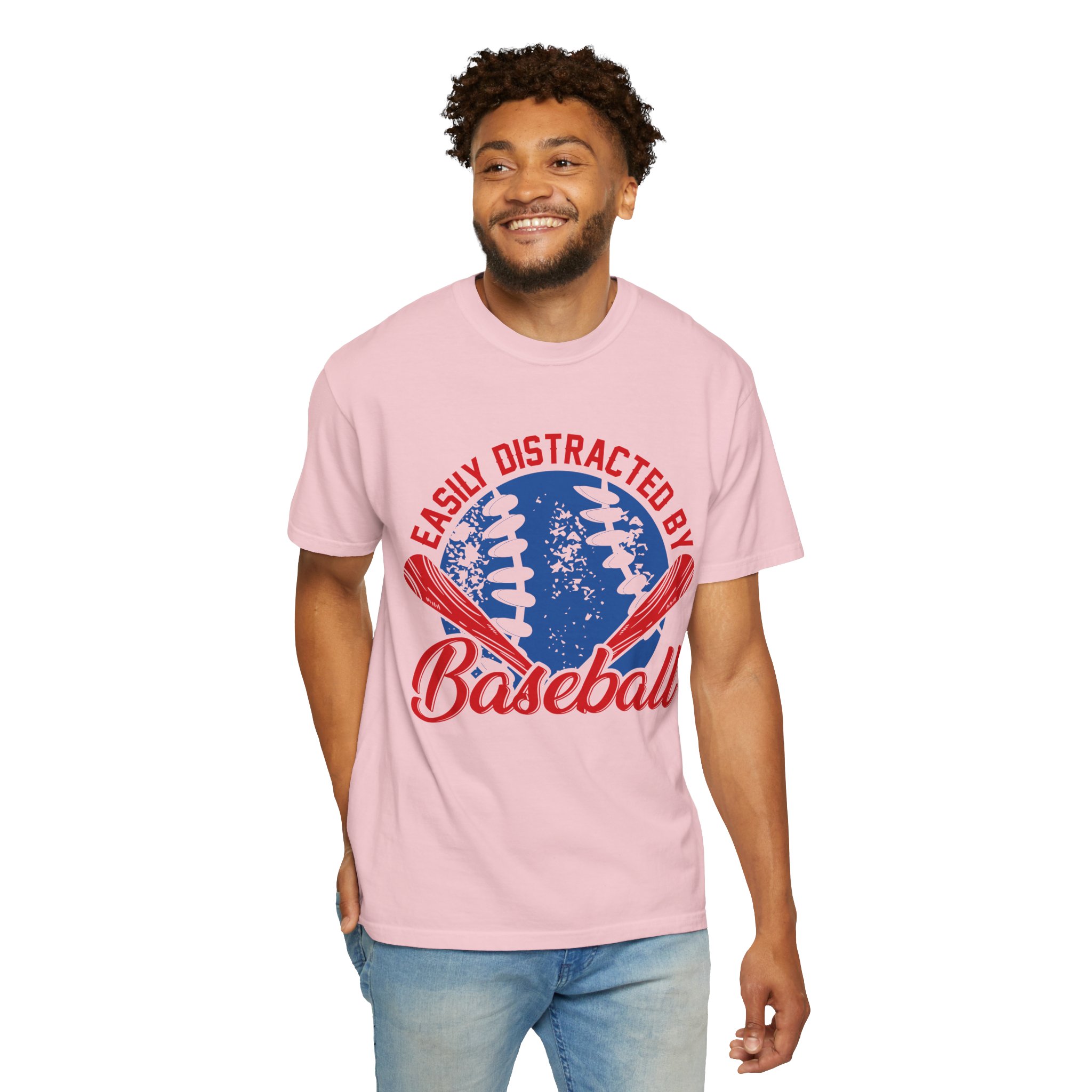 Unisex Baseball T-Shirt - Easily Distracted by Baseball, Sporty Tee, Gift for Baseball Lovers, Summer Wear, Casual Apparel. - Image 54