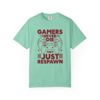 Retro Gaming Tshirt: Classic Arcade - Gamers Never Die They Just Respawn Unisex Tee - Image 33