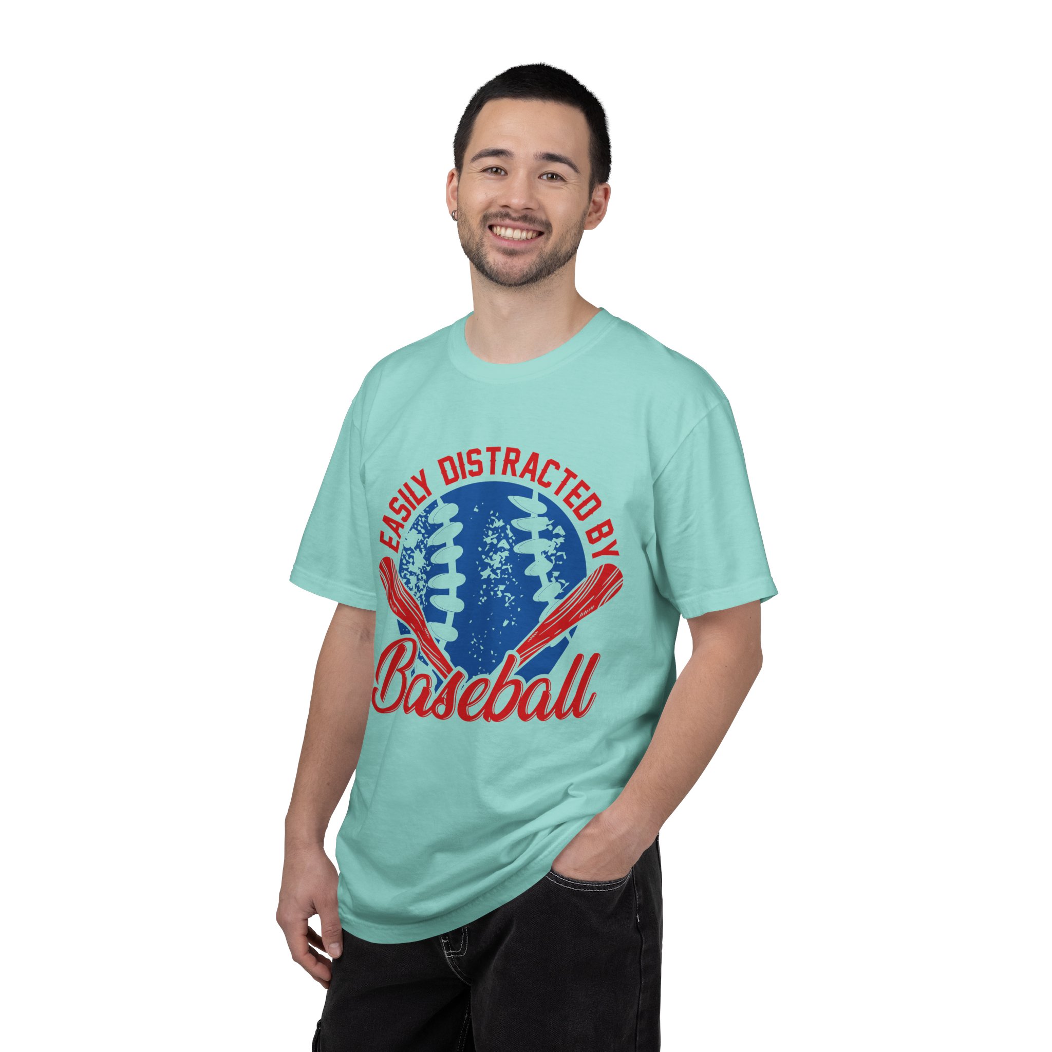 Unisex Baseball T-Shirt - Easily Distracted by Baseball, Sporty Tee, Gift for Baseball Lovers, Summer Wear, Casual Apparel. - Image 26