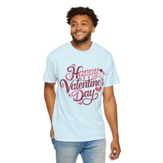 Happy Valentine’s Day Heart Script T-Shirt – Romantic Love Graphic Tee for Couples, Gift Giving & Festive Celebration. - Image 46