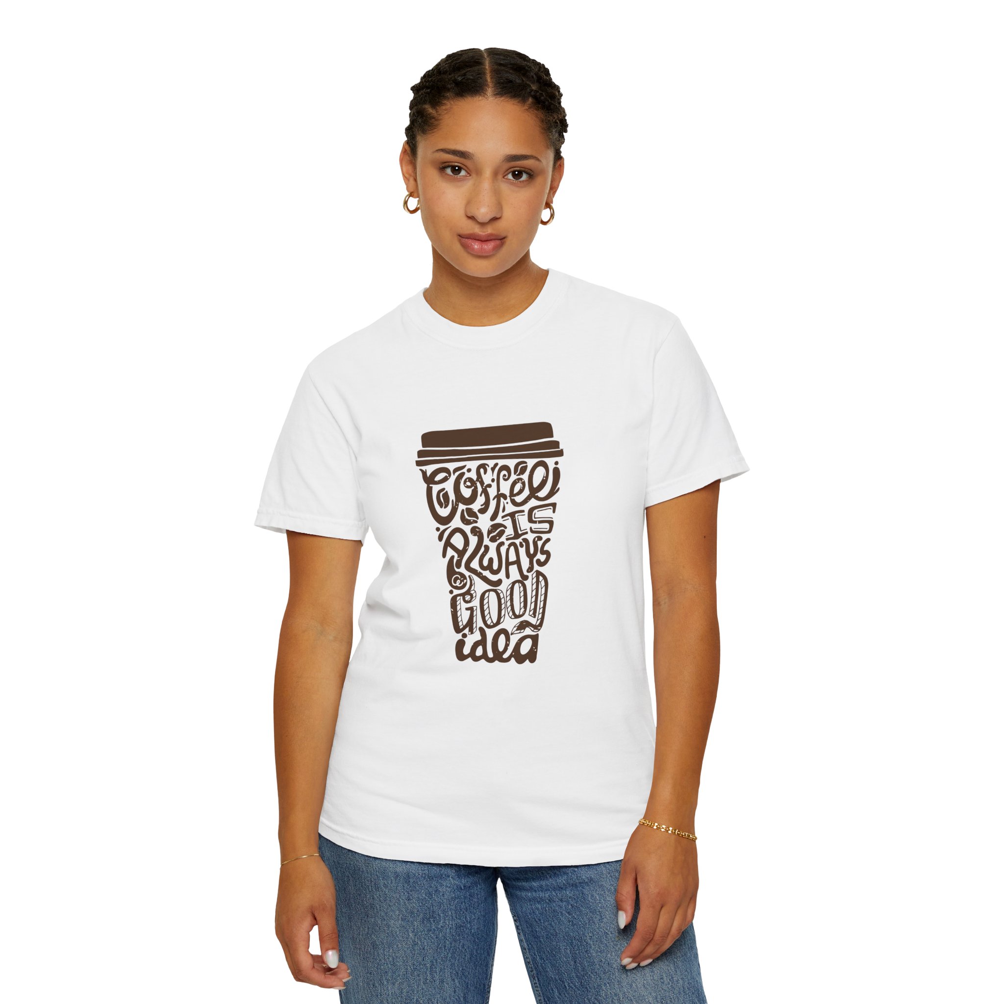 Coffee Lovers Unisex T-shirt - Soft Garment-Dyed Tee, Perfect for Everyday Wear, Coffee-Themed Gift, Unique Graphic Tee. - Image 12