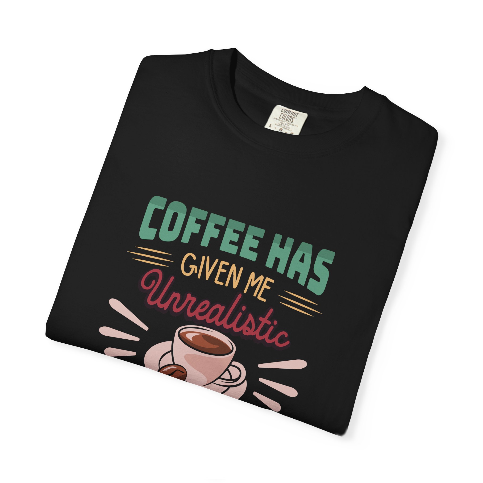 Funny Coffee T-Shirt, Unisex Garment-Dyed Tee, Gift for Coffee Lovers, Casual Wear. - Image 7