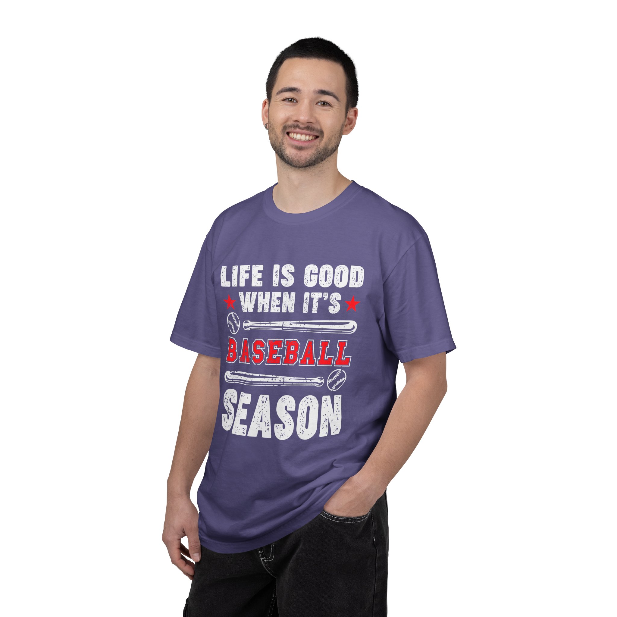 Life Is Good Baseball Season T-Shirt, Unisex Tee for Sports Lovers, Gift for Baseball Fans, Casual Wear, Summer Vibes, Game Day Apparel. - Image 42