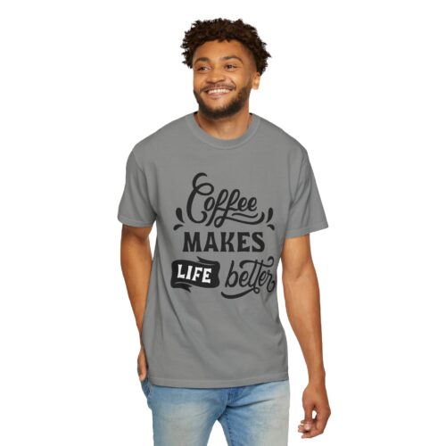Coffee lover funny tshirt - Lives Better Tee - Image 30
