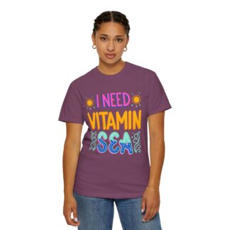 Funny summer quote t-shirt - Beachy Vibes - I Need Vitamin Sea - Image 36