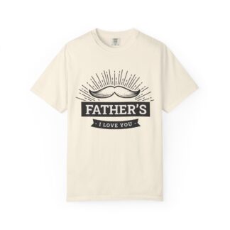 Father’s I Love You Vintage Mustache T-Shirt – Cute Love Graphic Tee for Dads, Perfect Gift for Father’s Day, Birthday & Special Celebration Wear. - Image 1