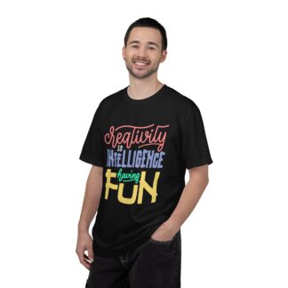 Bold Inspirational T-Shirt: Embrace Creativity - Creativity Is Intelligence Having Fun Unisex Tee - Image 2