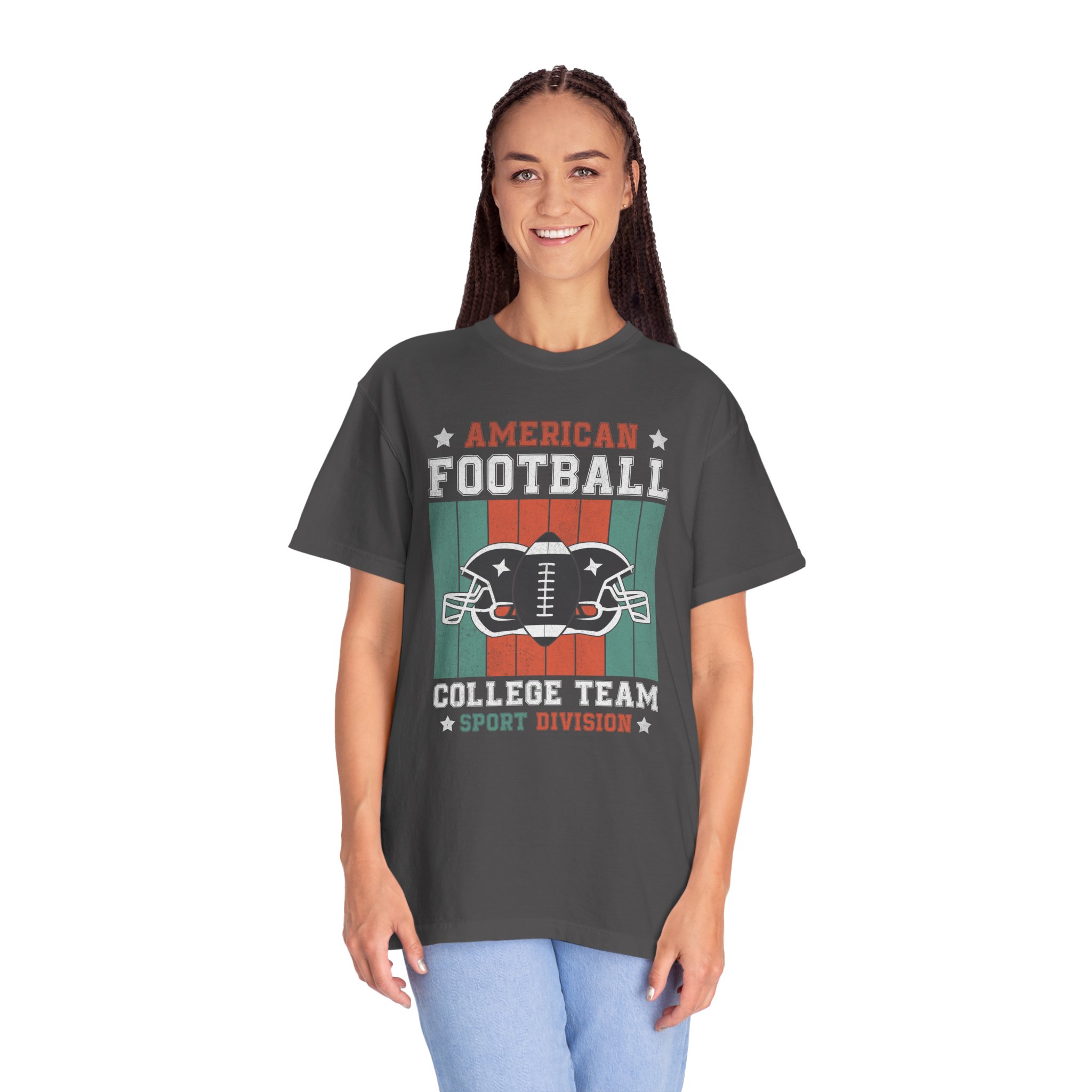 C - 16.16 - American Football College Team Unisex Garment-Dyed T-Shirt, Sports Fan Tee, Game Day Shirt, Gift for Football Lovers. - Image 27