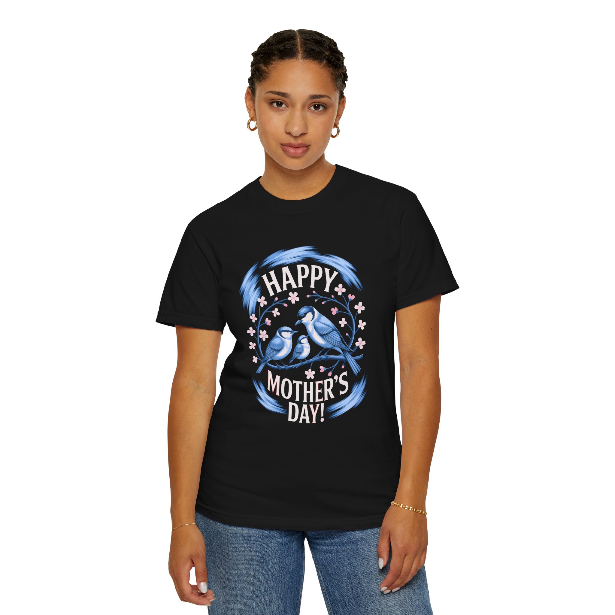 Happy Mother's Day Unisex T-Shirt, Garment-Dyed Tee, Gift for Mom, Spring Fashion, Bird Design Shirt, Casual Wear, Unique Gift Idea. - Image 36