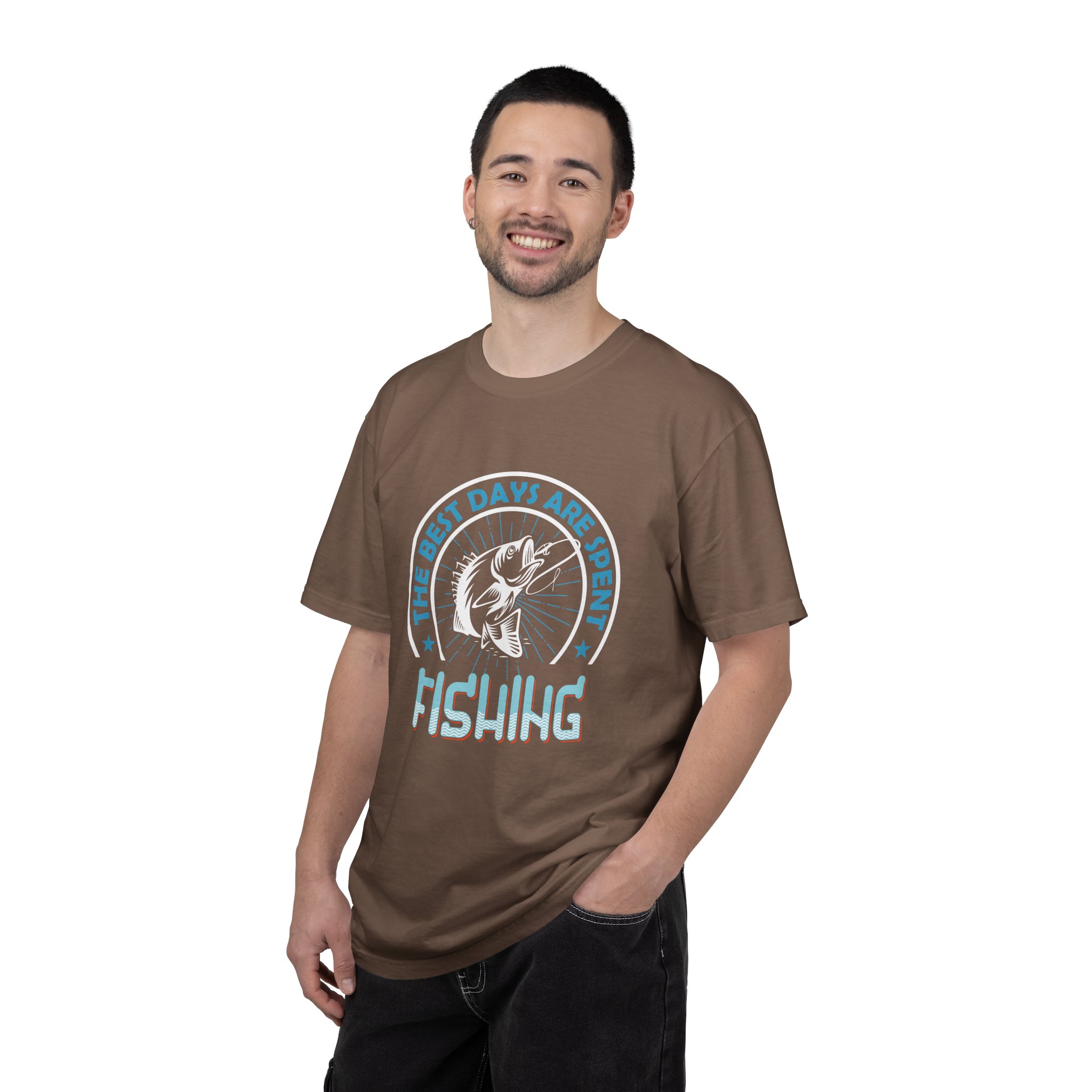 Fishing Enthusiast Garment-Dyed T-Shirt, Casual Wear, Gift for Dad, Outdoor Apparel, Eco-Friendly Fishing Shirt, Summer Fashion. - Image 10