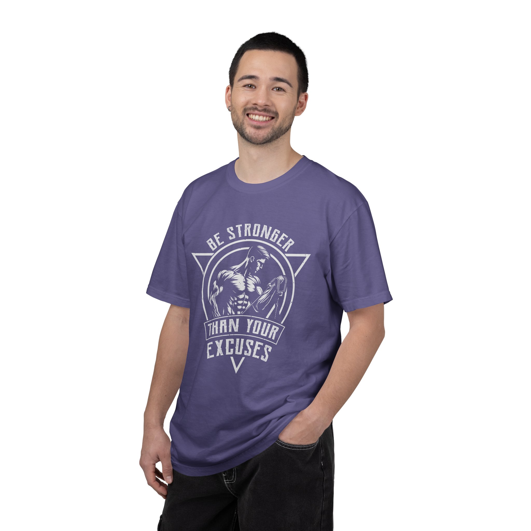 b2 - 6.15a - Be Stronger Than Your Excuses T-Shirt – Motivational Gym Graphic Tee for Discipline, Strength & No-Excuses Mindset. - Image 2