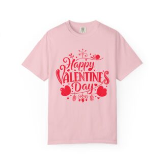 Happy Valentine’s Day Heart Design T-Shirt – Romantic Love Graphic Tee for Couples, Gift Giving & Festive Celebration. - Image 49