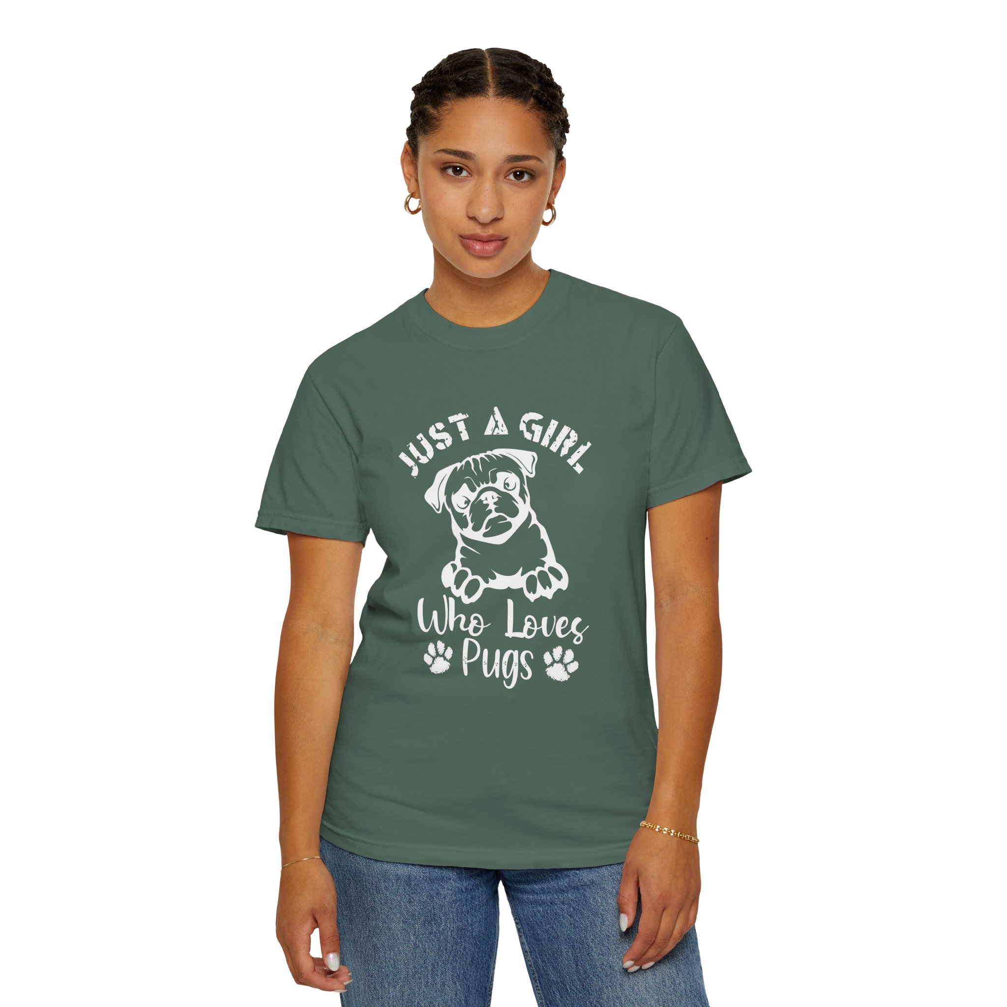 C - 4.13a - Just A Girl Who Loves Pugs T-Shirt for dog lovers. - Image 12