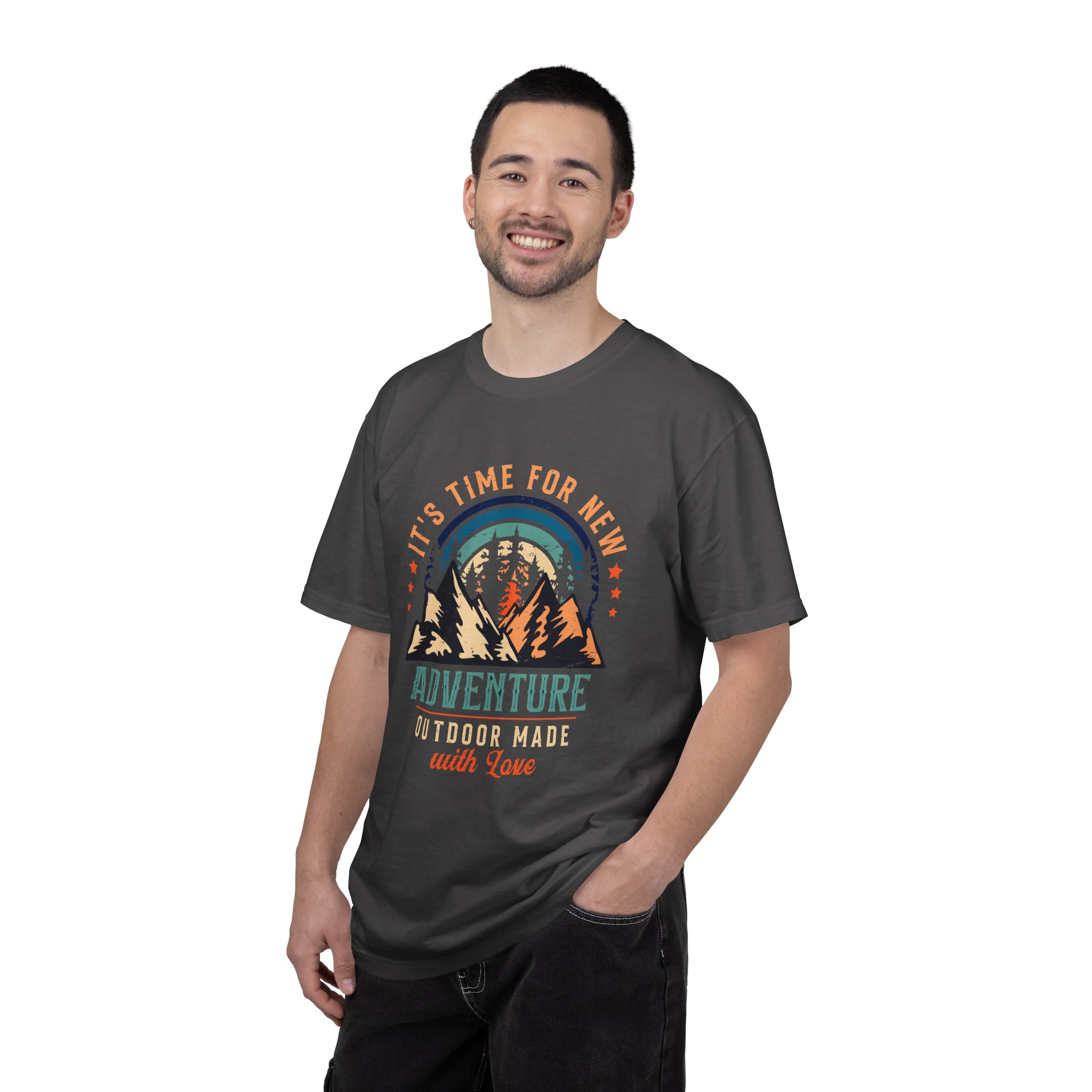 Adventure Awaits Unisex Garment-Dyed T-shirt, Perfect for Outdoor Lovers, Casual Wear, Vacation, Gifts for Adventurers. - Image 18