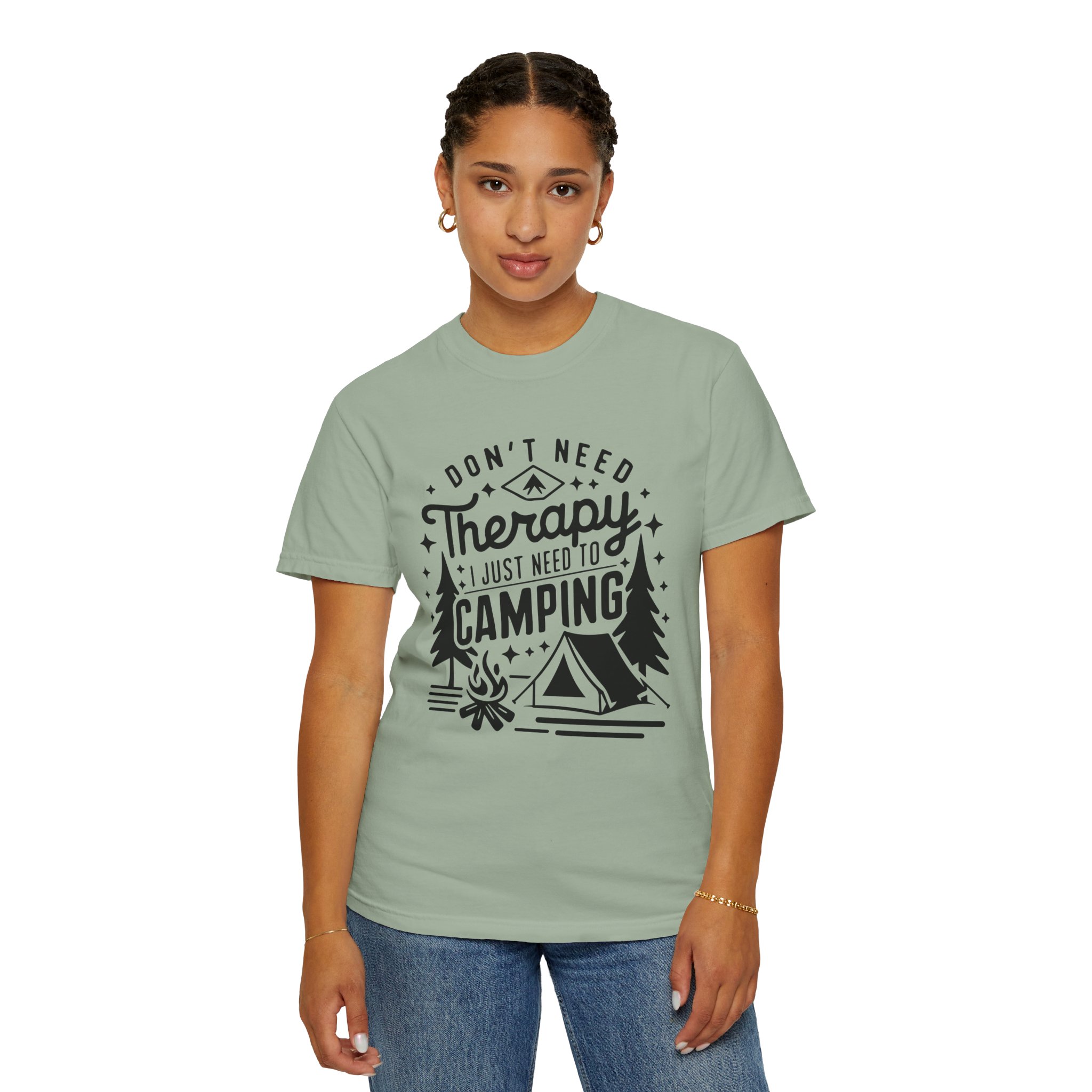 Camping Therapy T-Shirt | Unisex Garment-Dyed Tee for Outdoor Lovers, Perfect Gift for Campers, Nature Lovers, and Adventure Seekers. - Image 20