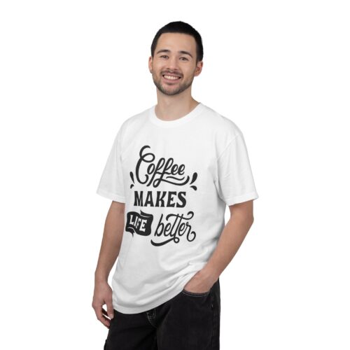 Coffee lover funny tshirt - Lives Better Tee - Image 10