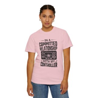 Funny gamer Tshirt for Console Players - Committed to My Controller Unisex Tee - Image 52