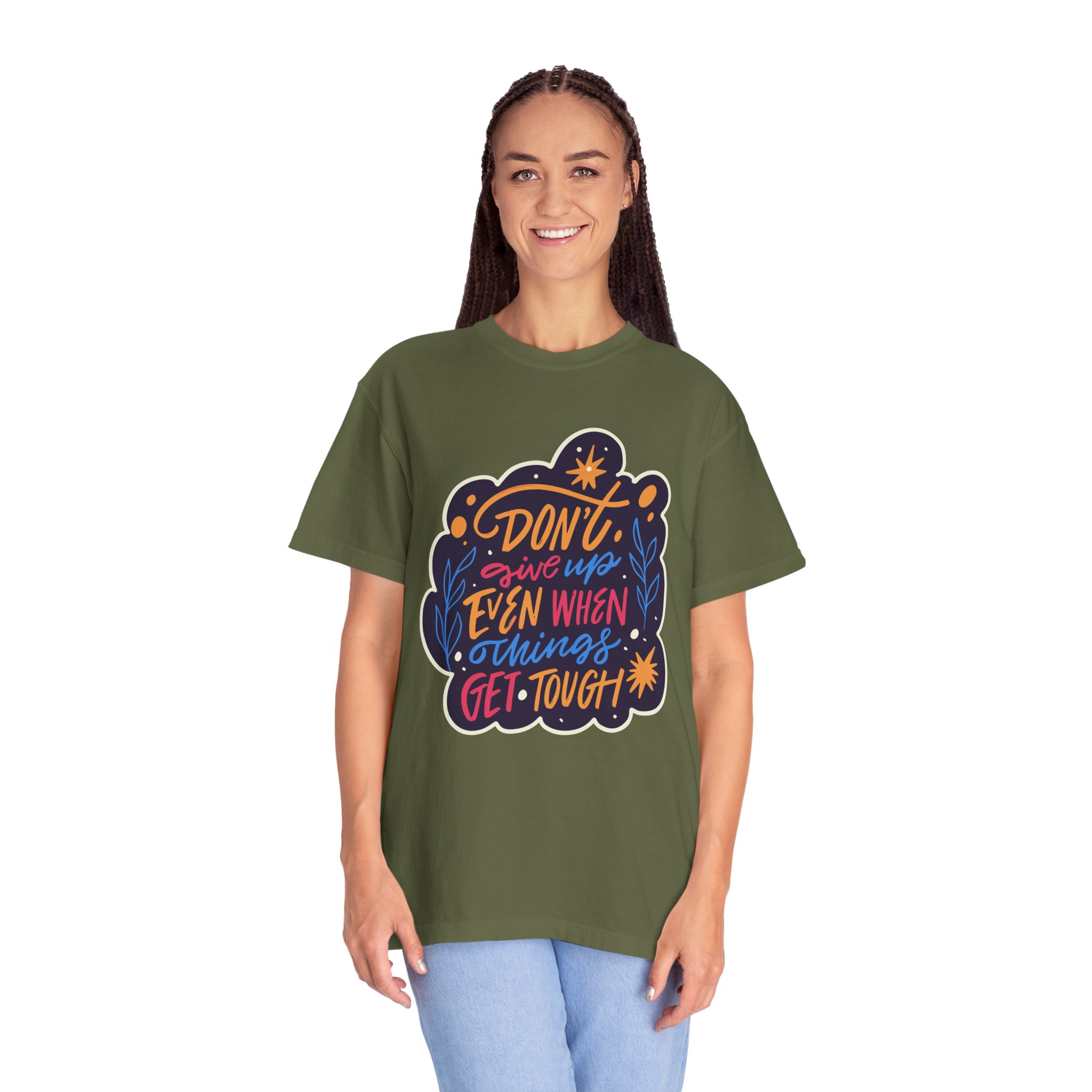 Don't Give Up T-Shirt – Inspirational Motivational Quote Graphic Tee for Positivity, Strength & Determination. - Image 11